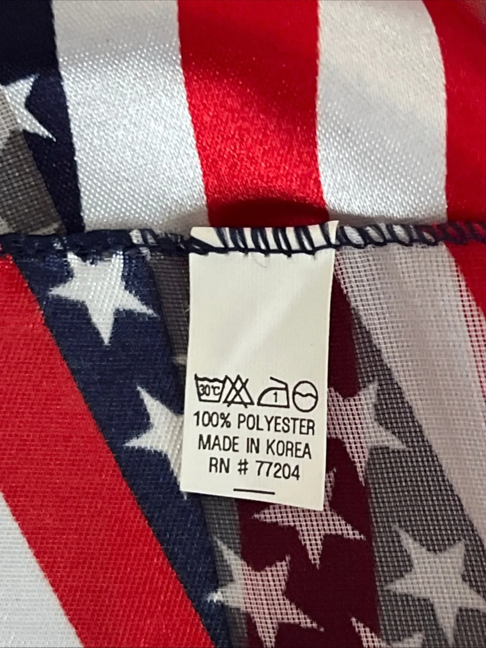 Estate Red White and Blue Star Stripe Scarf